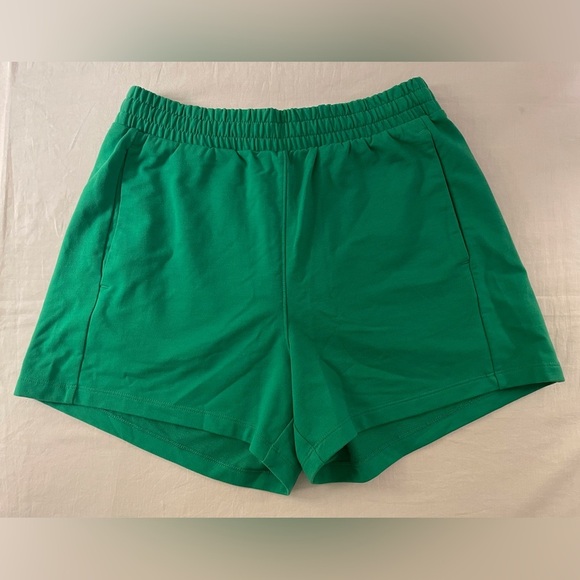All In Motion High Rise Terry Shorts in Green - Picture 3 of 11